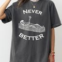 XXL Pepper Dark Gray Never Better Skeleton Coffin Funny Pumpkin Spooky Witch Aesthetic Meme Halloween Costume Comfort Colors Tee