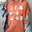 XL Yam Book Lover Mini Ghosts Skeleton Coffin Pumpkin Spooky Witch Meme Halloween Costume Comfort Colors Tee
