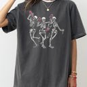 Large Pepper Dark Gray Dancing Skeletons Wine Ghost Spooky Witch Halloween Meme Costume Comfort Colors Tee