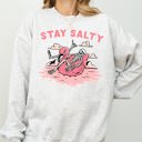 XXXL Ash Light Gray Stay Salty Skeleton Ghost Spooky Witch Aesthetic Meme Halloween Costume Sweatshirt