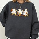 XXL Dark Gray Heather Ghost Pooh Bear Skeleton Halloween Spooky Witch Aesthetic Meme Costume Sweatshirt