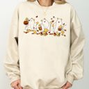 Medium Sand Ghost Pooh Bear Skeleton Halloween Spooky Witch Aesthetic Meme Costume Sweatshirt