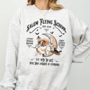 Large Ash Light Gray Salem Flying School Skeleton Funny Spooky Witch Aesthetic Meme Halloween Costume Sweatshirt