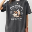 Medium Pepper Dark Gray Salem Flying School Skeleton Witch Halloween Meme Costume Edition Comfort Colors Tee
