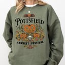 XXXL Military Green Pottsfield Harvest Festival Spooky Witch Meme Halloween Costume Celebration Theme Sweatshirt