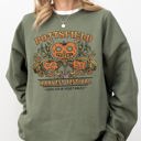 XXL Military Green Harvest Festival Pottsfield Spooky Witch Halloween Costume Celebration Night Theme Sweatshirt