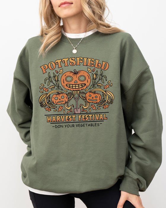 Harvest Festival Pottsfield Spooky Witch Halloween Costume Celebration Night Theme Sweatshirt