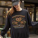 Large Black Harvest Festival Pottsfield Spooky Witch Halloween Costume Celebration Night Theme Sweatshirt