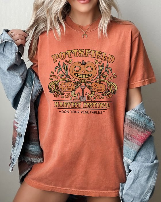 Harvest Festival Pottsfield Witch Spooky Halloween Limited Edition Comfort Colors Tee