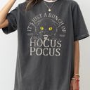 Large Pepper Dark Gray Bunch Of Hocus Pocus Cat Meme Witch Halloween Spooky Ghoul Costume Comfort Colors Tee
