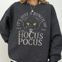 XXXL Dark Gray Heather Bunch Of Hocus Pocus Cat Witch Aesthetic Spooky Meme Halloween Costume Sweatshirt