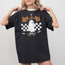 Large Black Creep It Real Ghost Skeleton Spooky Witch Halloween Costume T Shirt Comfort Colors Tee