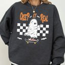  Creep It Real Ghost Skeleton Witch Halloween Meme Costume Night Spook Edition Sweatshirt