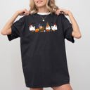 XL Black Mini Chickens Witch Skeleton Meme Halloween Costume Spooky Aesthetic Comfort Colors Tee