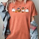 XL Yam Mini Chickens Witch Skeleton Meme Halloween Costume Spooky Aesthetic Comfort Colors Tee