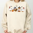  Mini Chickens Witch Skeleton Meme Halloween Aesthetic Funny Spooky Costume Sweatshirt
