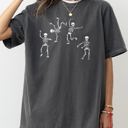 XL Pepper Dark Gray Funny Dancing Skeletons Witch Skull Spooky Halloween Aesthetic Meme Costume Comfort Colors Tee