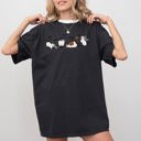 XXXL Black Mini Ghost Cats Farm Witch Skull Funny Spooky Aesthetic Meme Halloween Costume Comfort Colors Tee