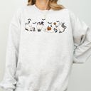  Mini Ghost Cats Farm Witch Skull Halloween Spooky Seasonal Favorite For Halloween Lovers Graphic Sweatshirt