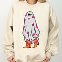 XXL Sand Cowgirl Ghost Western Skeleton Witch Skull Spooky Halloween Costume Deluxe Sweatshirt