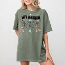 XXXL Moss Dark Green Let's Go Ghouls Ghost Western Skeleton Witch Skull Funny Spooky Halloween Costume Meme Comfort Colors Tee