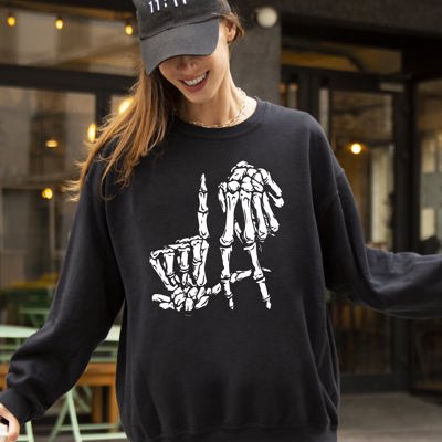 LA Skeleton Ghost Witch Skull Spooky Halloween Costume Mashup Design Edition Sweatshirt