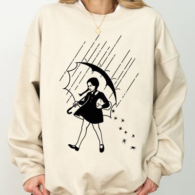 Wednesday Skeleton Ghost Witch Skull Meme Spooky Halloween Costume Graphic Sweatshirt