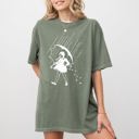 Medium Moss Dark Green Wednesday Skeleton Ghost Witch Skull Spooky Aesthetic Meme Halloween Costume Comfort Colors Tee