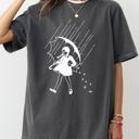 Large Pepper Dark Gray Wednesday Skeleton Ghost Witch Skull Spooky Aesthetic Meme Halloween Costume Comfort Colors Tee