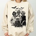 XXXL Sand The Golden Ghouls Horror Movie Skeleton Ghost Witch Skull Meme Spooky Halloween Sweatshirt
