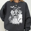 XXXL Dark Gray Heather The Golden Ghouls Horror Movie Skeleton Ghost Witch Skull Meme Spooky Halloween Sweatshirt