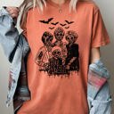 Medium Yam The Golden Ghouls Horror Movie Skeleton Ghost Witch Skull Meme Halloween Costume Comfort Colors Tee