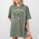 XXL Moss Dark Green Boot Scootin' Boogie Western Skeleton Ghost Witch Skull Meme Halloween Costume Comfort Colors Tee