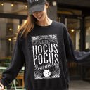 XXXL Black Hocus Pocus Apothecary Skeleton Witch Skull Spooky Halloween Costume Meme Sweatshirt