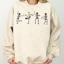 XL Sand Funny Skeletons Dance Ghost Witch Skull Spooky Aesthetic Meme Halloween Sweatshirt