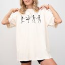 XXL Ivory Cream Skeletons Dance Ghost Witch Skull Spooky Halloween Meme Costume Comfort Colors Tee