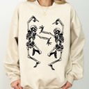 Large Sand Dancing Skeletons Ghost Witch Skull Spooky Halloween Costume Party Edition Sweatshirt