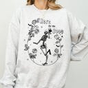  Here For The Boos Skeleton Ghost Witch Skull Spooky Aesthetic Meme Halloween Costume Sweatshirt