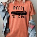 Small Yam Petty Til I Die Skeleton Witch Spooky Halloween Meme Graphic Edition Comfort Colors Tee
