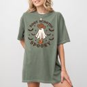 XL Moss Dark Green Boot Scootin' Spooky Skeleton Witch Skull Meme Halloween Costume Comfort Colors Tee