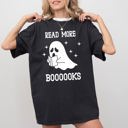  Read More Books Ghost Skeleton Witch Skull Spooky Aesthetic Meme Halloween Costume Comfort Colors Tee