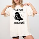 Large Ivory Cream Read More Books Ghost Skeleton Witch Skull Spooky Aesthetic Meme Halloween Costume Comfort Colors Tee