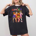 Medium Black Spiced Gourds Skeleton Ghost Witch Skull Spooky Halloween Costume Comfort Colors Tee