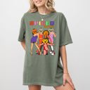 Medium Moss Dark Green Spiced Gourds Skeleton Ghost Witch Skull Spooky Halloween Costume Comfort Colors Tee