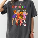 XL Pepper Dark Gray Spiced Gourds Skeleton Ghost Witch Skull Spooky Halloween Costume Comfort Colors Tee