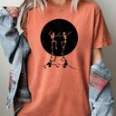 Large Yam Dancing Skeletons Moon Ghost Witch Skull Spooky Halloween Costume Comfort Colors Tee