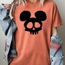  Mouse Ears Skeleton Ghost Witch Skull Spooky Meme Halloween Costume Comfort Colors Tee