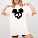 Large Ivory Cream Mouse Ears Skeleton Ghost Witch Skull Spooky Meme Halloween Costume Comfort Colors Tee