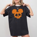 Large Black Mouse Ears Skeleton Ghost Witch Skull Spooky Meme Halloween Costume Comfort Colors Tee