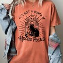 Large Yam Hocus Pocus Skeleton Cat Ghost Witch Skull Spooky Halloween Costume Comfort Colors Tee